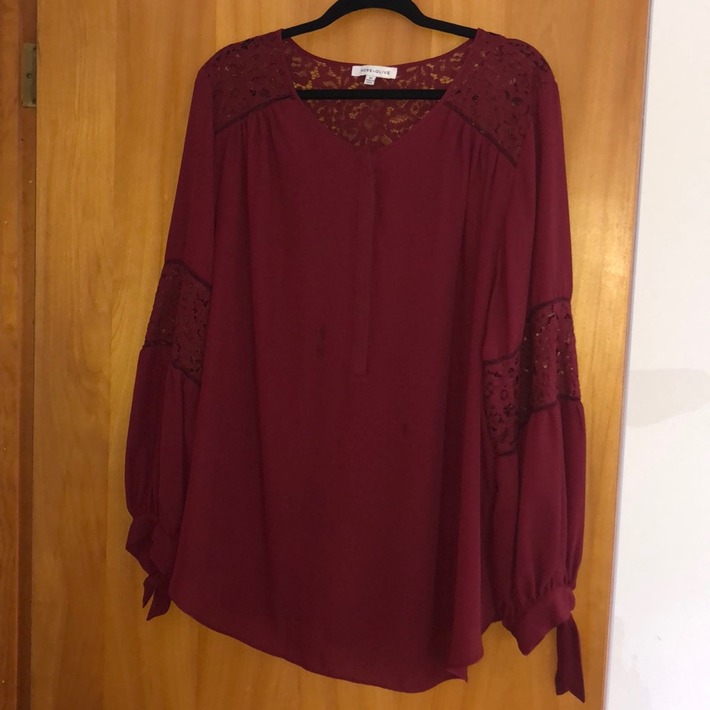 Burgundy blouse